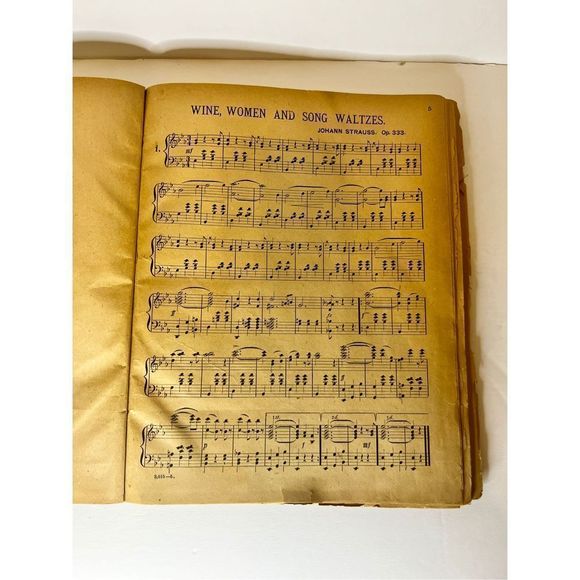 STRAUSS Dance Folio Waltzes, Gallops, Mazurkas, Etc.. 1890 Eduardo Strauss Orch - Picture 6 of 7